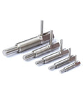 Premium Stainless Steel L Handle Wrench Engineered For Indexing Plungers And M6 Index Bolts shown with multiple sizes of plunger pins.