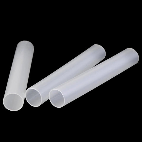 Transparent plastic sleeves from Ten Sets Garage Door Hardware Kit With Static Scroll Wheel Sleeves Roller Shaft Nuts Hinges Bearings And Gaskets.