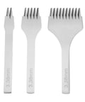Leather Stitching Chisel And Punch Set With 2 Prongs 5 Prongs And 10 Prongs White Steel For Leather Craft DIY Projects