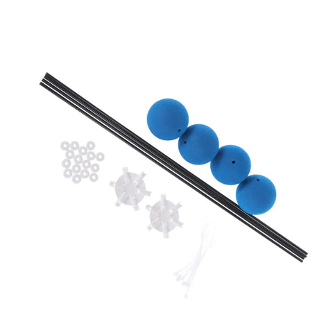 Rc Helicopter Landing Gear Training Kit With Sponge Ball Cushions, carbon fiber rods, plastic connectors, small washers