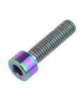 Epic Titanium Grade 5 M8 X30mm Hex Allen Socket Head Cap Screws with rainbow anodized finish for pro builds.