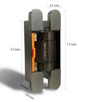 Built Tough Invisible Hydraulic Hinge Set, 1.2x5.7x7.7 inch, heavy duty steel core, smooth soft close action