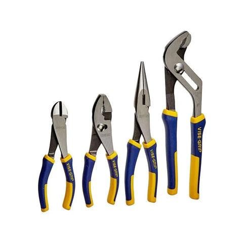 4 Piece Pliers Set With Anti Pinch Grips For Comfort And Control Includes 6 Inch Diagonal And 6 Inch Slip Joint Pliers Nickel Chromium Steel
