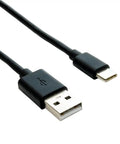 Ultra Fast USB Type-C Cable For Phantom 4 RTK Drone, 3 Feet Nylon Braided shown with USB-A and USB-C connectors.