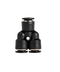 Solid Pneumatic Quick Air Fitting Kit With Push To Connect Design For 4 6 8 10 12 And 16mm PU PY PE Nylon Hose Plumbing Water Pipe Tubing Tools Free Fast Install black dual-port connector