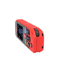 Solid Build Stud Finder And Wall Scanner With Live Wire Detection For Wood And Metal Surfaces Bluetooth Sync side view showing control buttons.