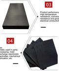 Five Pack 99.9 Percent Purity Graphite Block Electrodes Rectangular Plates For Metallurgy Chemical Processing And Electrochemistry