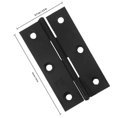 Black Stainless Steel Cabinet Door Hinges With Screws For Easy Opening And Closing Foldable Butt Hinges For Wooden Box Doors