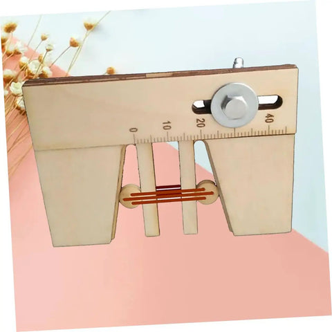 Wooden Mooring Tool For DIY Sailing Model Kits With Lightweight Build And Scale Display, close-up with ruler scale visible.