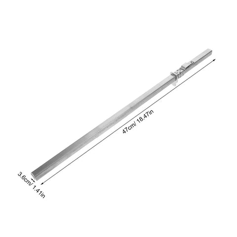 Heavy Duty Bag Closer Rail For Commercial Packaging And Retail Sealing Equipment, Pro Grade Metal Track For Durable Sealer Rails And Replacement Parts In Supermarket Food Bag Ops. 47cm silver metal rail