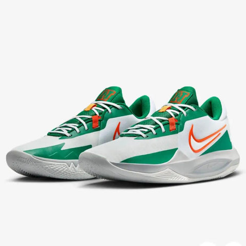 Precision 6 Basketball Shoes For Court Play White Malachite Sundial Safety Orange Men's Size 9.5 side view