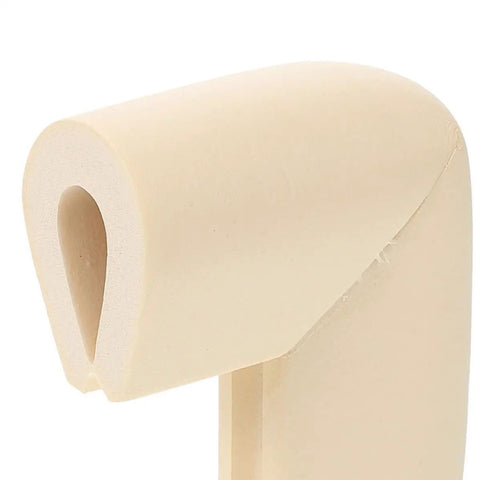 Close-up of a beige corner protector for picture frames, part of a 20 pack for fragile art and exhibitions.