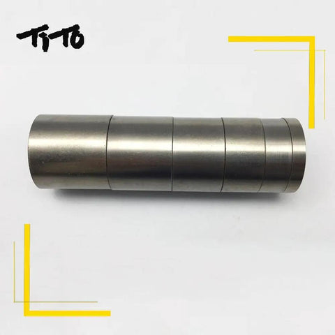 Stacked Titanium Bicycle Headset Spacer Set 4 Or 6 Pieces 1-1/8 Inch 28.6mm Diameter Threadless Spacers side view