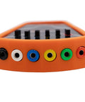 Low Voltage Fused Multi Jumper With Selector Switches For Thermostat Bypass And Quick Fix Short Cycle Prevention In 0 To 30 VAC DC Systems Includes Spade Adapters, front view with ports