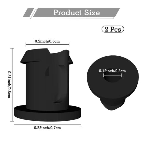 Beefed Up Linkage Retaining Bushing For Kohler Engine Replacement 2515808S 25-158-08-S 2 Pack Black Aftermarket OEM Quality That Keeps Linkages Tight And Solid, 0.31in x 0.28in