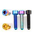 M3 And M4 Hex Socket Cap Screws Flanged With Serrated Teeth Titanium Bronze Finish 20 Millimeter Vibration Resistant Coarse Thread Hardware Rock Solid For Any Grind Demanding Zero Slip Always in various colors.