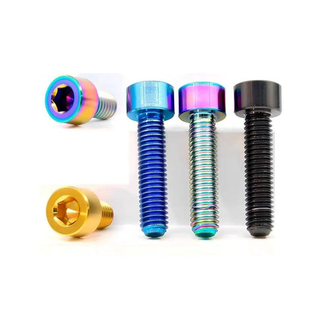 M3 And M4 Hex Socket Cap Screws Flanged With Serrated Teeth Titanium Bronze Finish 20 Millimeter Vibration Resistant Coarse Thread Hardware Rock Solid For Any Grind Demanding Zero Slip Always in various colors.