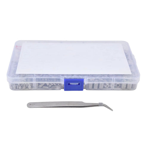 Cup Point Set Screw Kit With 304 Stainless Steel Grub Screws M2 Through M8, Includes Hex Wrenches And Tweezers, Ideal For DIY Repairs