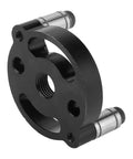 Self Centering Doweling Jig Handheld Drill Guide Pro Grade with aluminum alloy construction, black circular body with adjustable feet