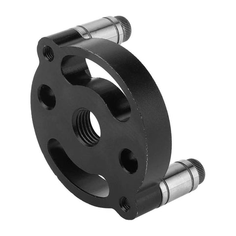 Self Centering Doweling Jig Handheld Drill Guide Pro Grade with aluminum alloy construction, black circular body with adjustable feet