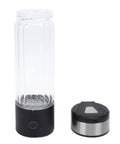 Hydrogen Water Generator Bottle With USB Rechargeable Ionizer Portable 16 Oz Hydration On The Go LED, glass body with lid