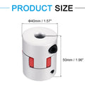 Aluminum Shaft Coupling 16mm to 18mm Flexible Spider Coupler, 50mm Long 40mm Dia, Jaw Style Shaft Joint for 3D Printers CNC Routers Milling Machines, Encoder DIY Projects, Built To Last Gear. 40mm dia, 50mm long