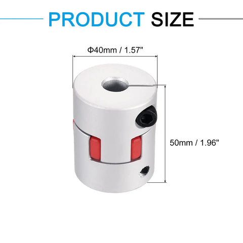 Aluminum Shaft Coupling 16mm to 18mm Flexible Spider Coupler, 50mm Long 40mm Dia, Jaw Style Shaft Joint for 3D Printers CNC Routers Milling Machines, Encoder DIY Projects, Built To Last Gear. 40mm dia, 50mm long