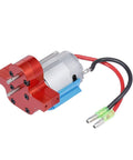 Beefed Up Alloy Gearbox With 380 Brushed Motor Upgrade for 1/12 MN-D90 FJ-45 RC Cars Speed Change Replacement Red Durable Aluminum Housing
