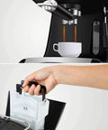 Semi Automatic Espresso Machine For Home And Small Cafe Italian Style Electric Coffee Maker With 1200ml Detachable Water Tank Steam Wand