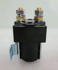 JwDawn Sw80 Dc Solenoid Relay Contactor Switch For Electric Vehicles And Forklifts, black with gold and silver terminals.