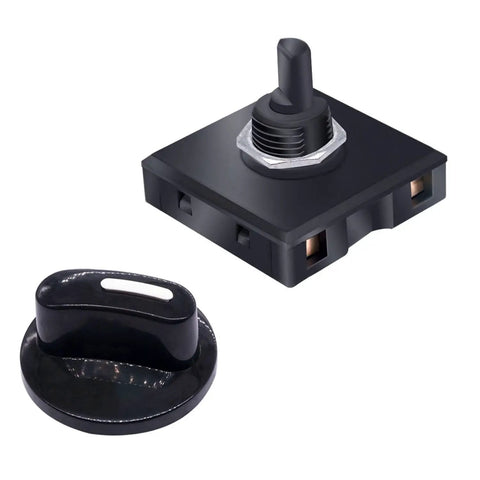 Four Position Rotary Switch With Knob 13A 125V And 10A 250V Three Speed Universal Heater Selector Flame Retardant Housing