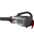 Dustbuster 12V Car Handheld Vacuum With Extra Long Nozzle And Crevice Tool Flexible Hose Sucks Up Crumbs From Between Seats Brush Attachment For Quick Cleanups Red Finish side view