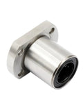 Two Pack Flange Linear Motion Ball Bearings Built Tough For Smooth Low Friction Precision In Steel Construction Projects LMH6UU LMH8UU LMH10UU LMH16LUU 16x28x70 LMH20 LMH25 Durable Steel Fit Easy Install. Flanged steel linear bearing
