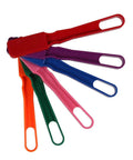 Set of 6 colorful 8-inch wands with magnet bar for Rainbow Magnetic Wand Set For Kids Ages 5 To 10, showing red, purple, and green wands.