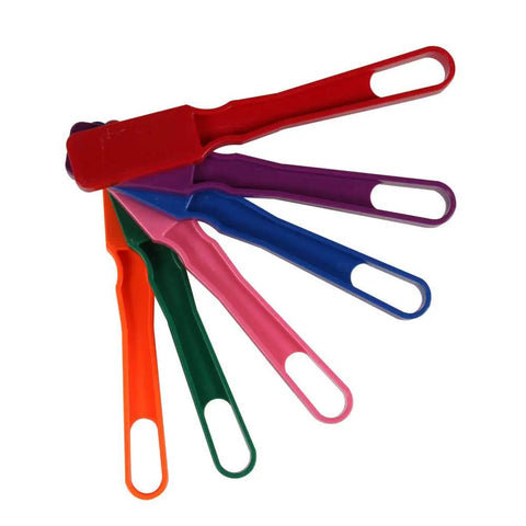 Set of 6 colorful 8-inch wands with magnet bar for Rainbow Magnetic Wand Set For Kids Ages 5 To 10, showing red, purple, and green wands.