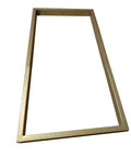 Heavy Duty Metal Ceiling Shelf Brackets No Plank, 30 By 50 Cm Wall Mount Support Rack For Kitchen Organization, Gold Finish 2 Pack. Metal bracket view.