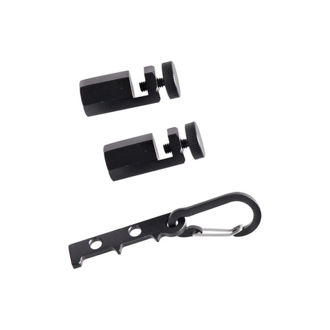 Pro Grade Tall Stair Gauges With Clip And Holder Carabiner For Framing Squares, Built To Last Aluminum Alloy Rafter Gauge, flat view