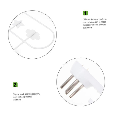 Close-up of Heavy Duty Adhesive Hook Set That Stays Rock Solid No Sweat Install for hanging various items with strong load-bearing capacity.