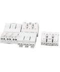 Five Pack Six Way Wiring Terminal Block Connector For 400V 16A Ceiling Lighting Quick Fix Clamp Durable Plastic And Metal Housing Fits 0.5mm2 To 2.5mm2 Wires Ideal For LED Installations
