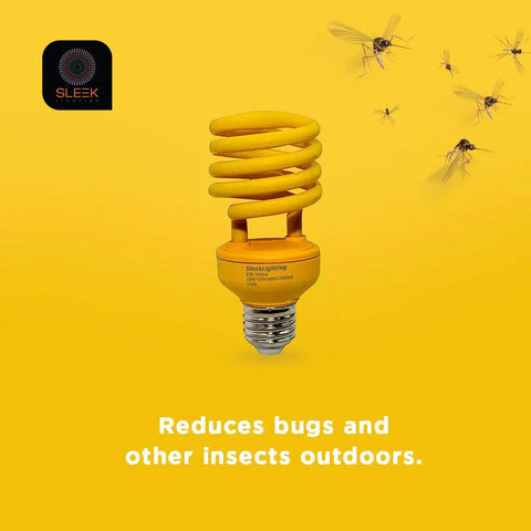 Black Light 23 Watt Spiral CFL Bulbs 120V E26 Base UL Approved Energy Saver Pack Of 4 for outdoor bug reduction