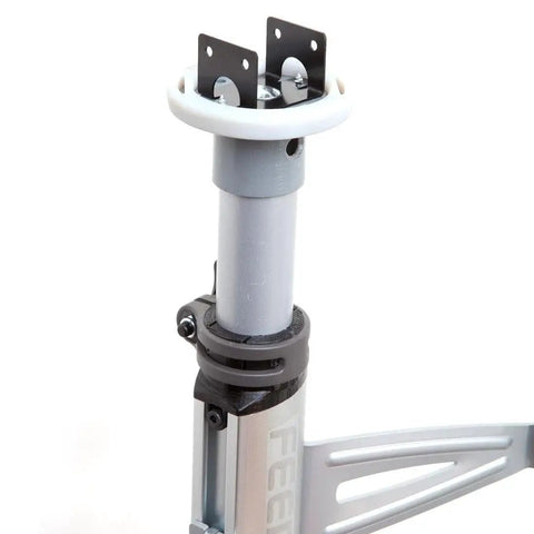 Close-up of the Vertical Tension Floor To Ceiling Bicycle Storage Column For Two Bikes Black Aluminum Hanger Adjustable in anodized finish.