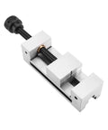 Right Angle Vise for Machine Tools with built-in clamping slots and a V-shaped jaw, shown in angled view