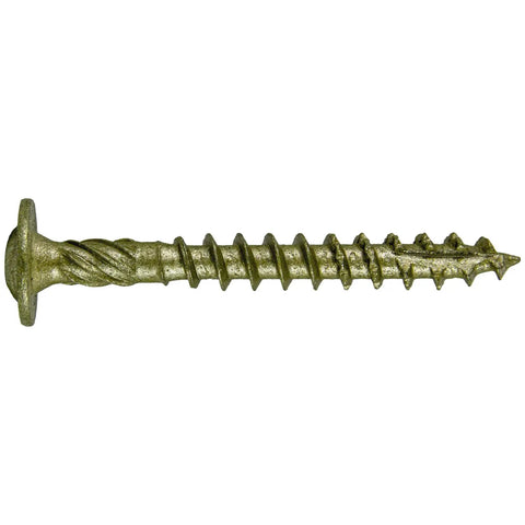Pro Grade Heavy Duty Number 14 By 1 Inch Construction Lag Screws Torx Star Drive Modified Truss Washer Head shown solo.