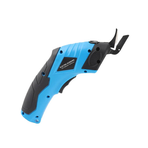 Cordless Electric Scissors For Fabric Leather Cardboard Compact Lightweight Handheld Cutter With Precise Thread Tracing Jam Free Cutting Ergonomic Craft Tool For DIY Sewing And Home Projects, blue and black