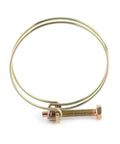 Ten Pieces Double Wire Hose Clamps Adjustable Double Wire Water Hose Barb Clamp Pipe Clip Hoop Plumbing Fastener 28 To 32 Millimeter Range Stainless Steel With Zinc Plated Finish Corrosion Resistant close-up view
