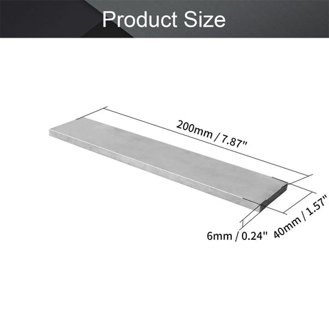 HSS lathe tool blank, rectangular bar 200 mm long by 40 mm wide and 6 mm thick