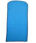 Versatile Sleeping Liner For Camping And Backpacking, Lightweight And Cozy, Skin Friendly And Breathable, Blue shown flat on surface.