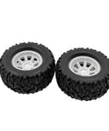 4 Pack RC Car Wheel Set With Rubber Tires And Metal Shaft Axles For Remote Control Cars Trucks And Robots 55mm Diameter 3mm Shaft 100mm Axle Replacement Parts