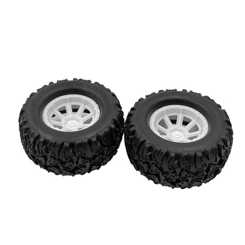 4 Pack RC Car Wheel Set With Rubber Tires And Metal Shaft Axles For Remote Control Cars Trucks And Robots 55mm Diameter 3mm Shaft 100mm Axle Replacement Parts