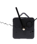 Quartz Clock Movement Kit With Hands For DIY Wall Clock Repair shown in a frontal view, plastic and aluminum parts visible.